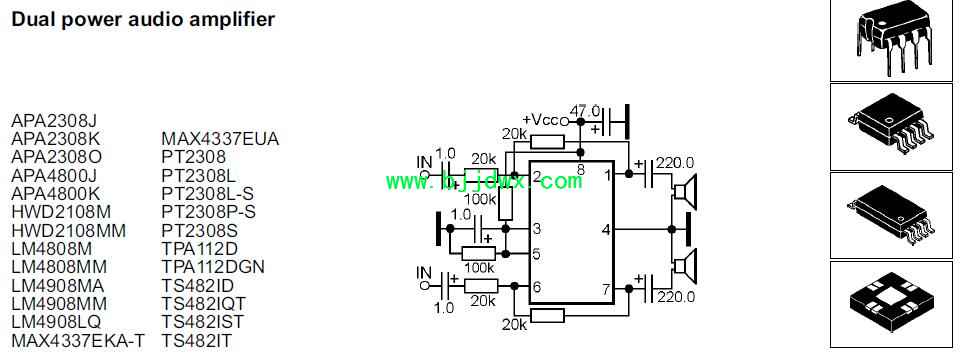 APA2308J APA4800J HWD2108M LM4808M LM4908MA PT2308L应用电路图纸.jpg