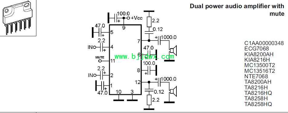 C1AA00000348 ECG7068 KIA8200AH KIA8216H MC13500T2 NTE7068应用电路图纸.jpg