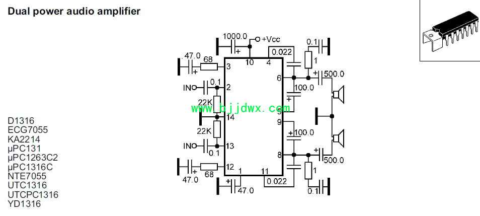 D1316 ECG7055 KA2214 UPC131 UPC1316C NTE7055 UTC1316图纸.jpg
