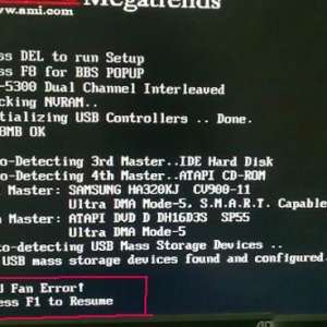 (ԿBIOSʾCPU Fan Error)  BIOSô()