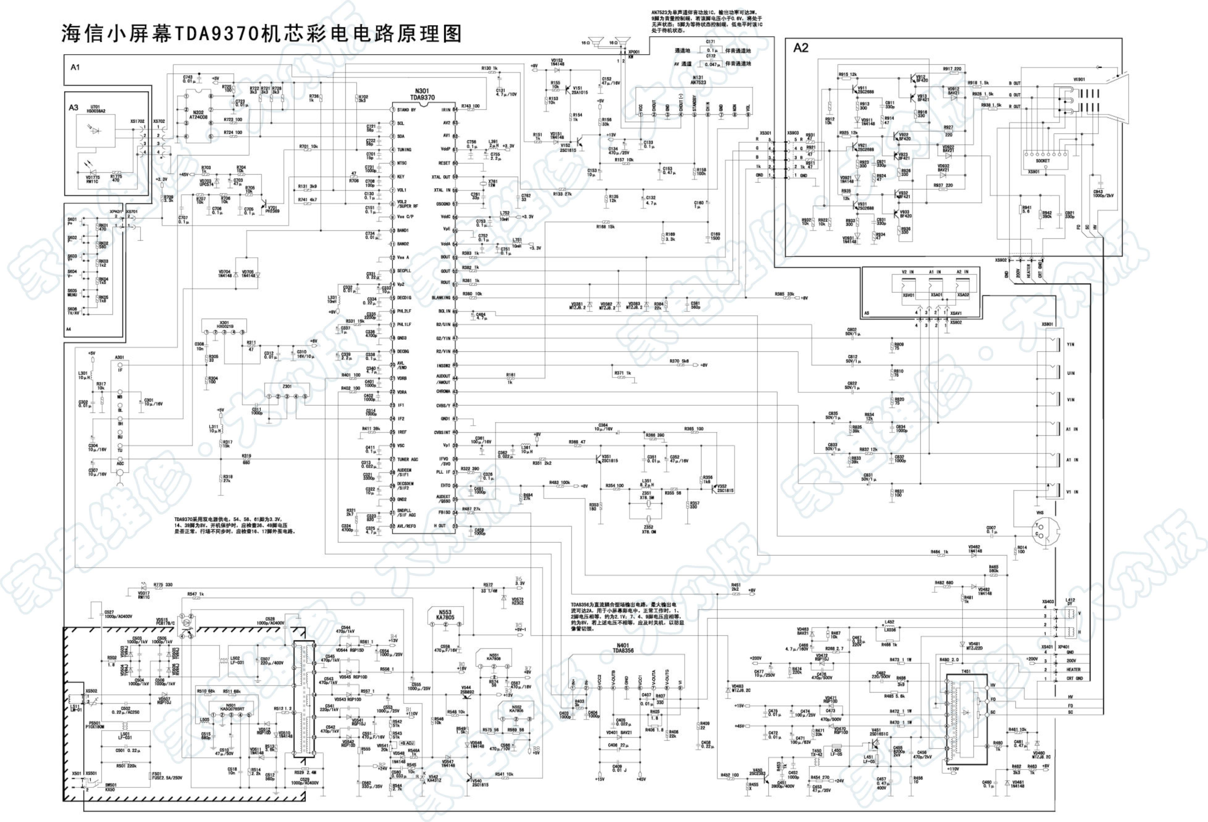 海信小屏幕TDA9370机芯彩电电路原理图.jpg