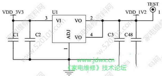 美乐LE32M12B液晶电视热机状态下横纹干扰