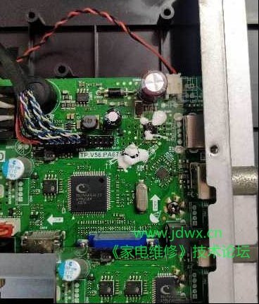 采用TP.56.PA671方案主板液晶红灯亮不开机的维修