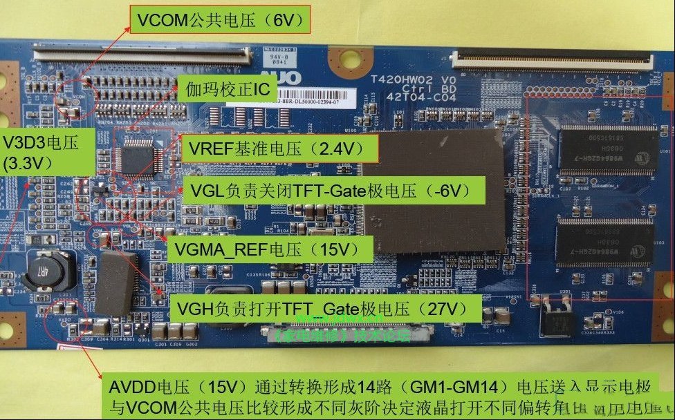 友达屏T420HW02逻辑板维修图解