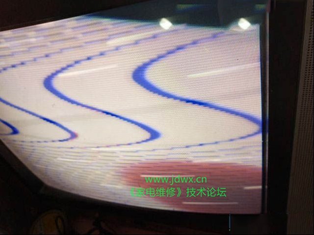 杂牌CRT彩色电视机网状扭曲光栅维修过程（图）