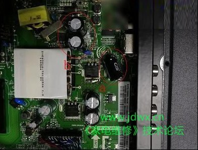 先锋LED-43B550液晶电视通电后有声音无图像的检修思路