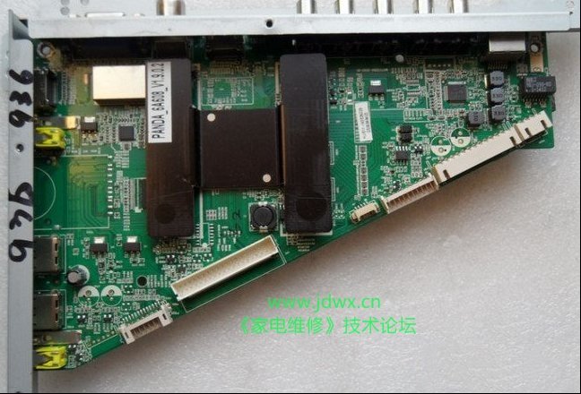 熊猫LE55M35S液晶电视开机没有反应灯不亮的检修思路