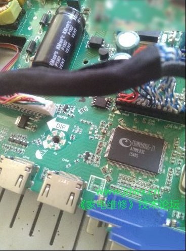 杂牌液晶电视换TSUMV59XUS-Z1芯片解决不开机故障