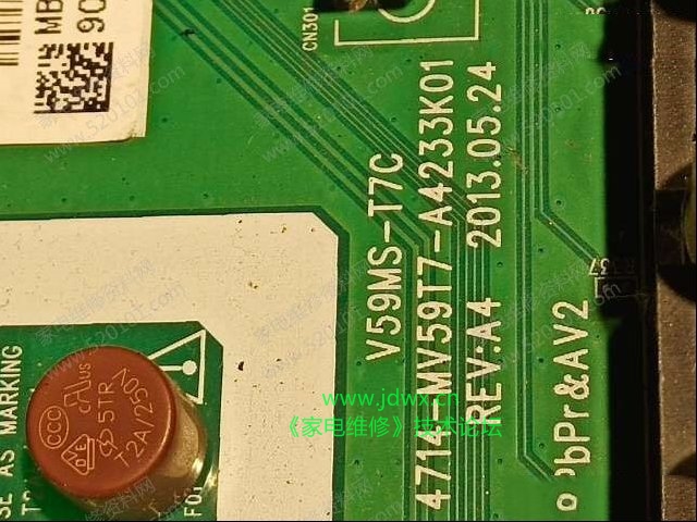 组装机V59MS-T7C主板红灯亮黑屏无声音的检修思路
