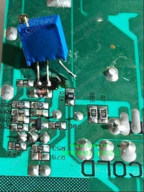 冠捷AOC LE42S15PK液晶电视电源板不通电的维修