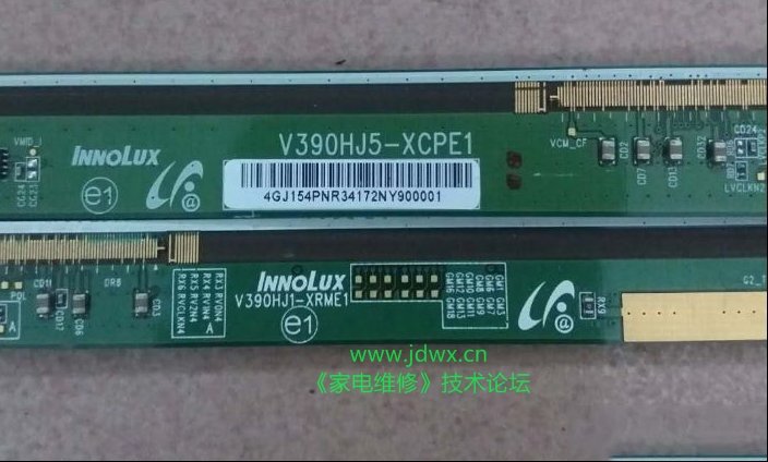 奇美屏V400HJ6-PE1边板导致灰屏的检修思路