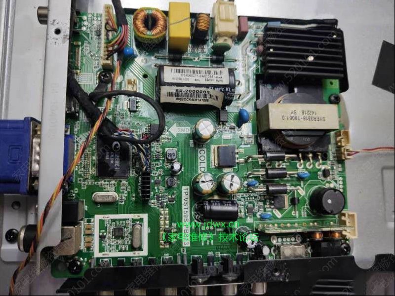 AOC冠捷LE32A1130/80红灯亮不开机的检修思路