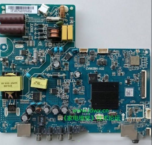 小米L32M5-AZ液晶电视换液晶屏后倒屏花屏的故障故障维修