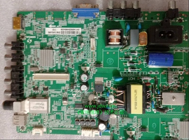 先锋LED-32B501液晶电视黑盘但有声音的检修思路