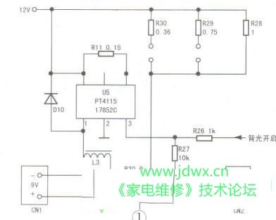 XMAO牌KC-2209Y液晶电视背光不亮的检修思路