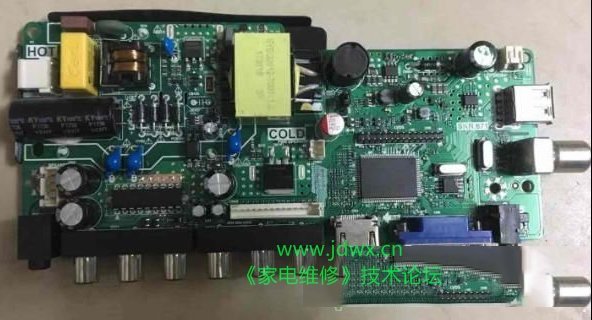 组装机采用TP.V56.PA671主板指示灯不亮不开机的通病维修