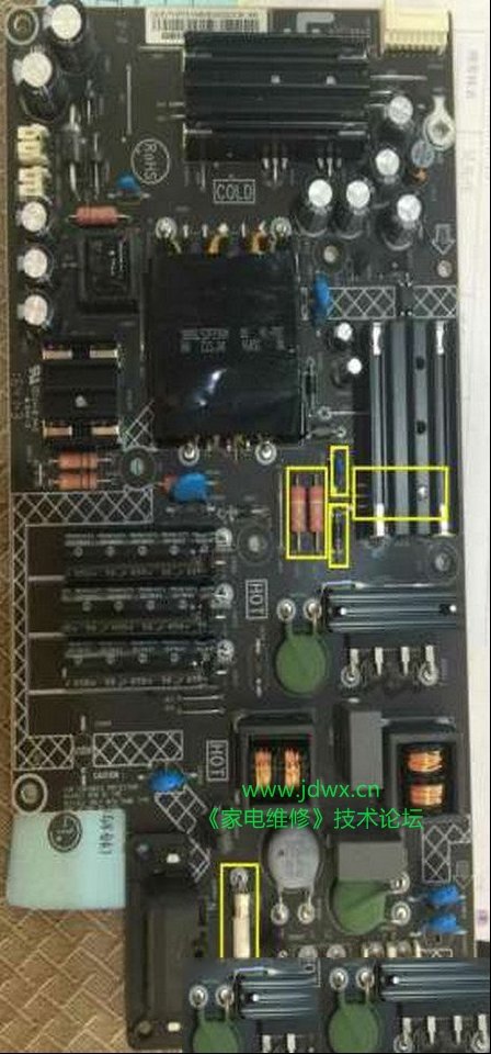 乐视504300003158电源板导致开机没有反应通病检修思路