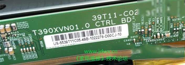 友达T390XVN01.0 CTRL BD液晶的灰屏通病检修思路