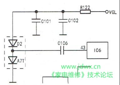 美乐LC32M02液晶电视灰屏的检修思路