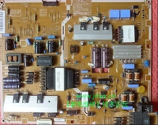 三星UA55F6400AJXXR液晶电视不能开机且继电器反复吸合