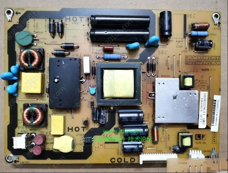 夏普LCD-32NX430A液晶电视不通电的故障检修