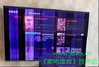 由排线接触不良造成的三星液晶电视条纹故障的检修