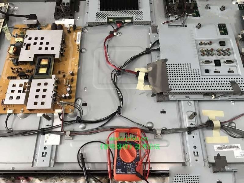 夏普LCD-46GE50A液晶电视开机后反复重启的检修思路