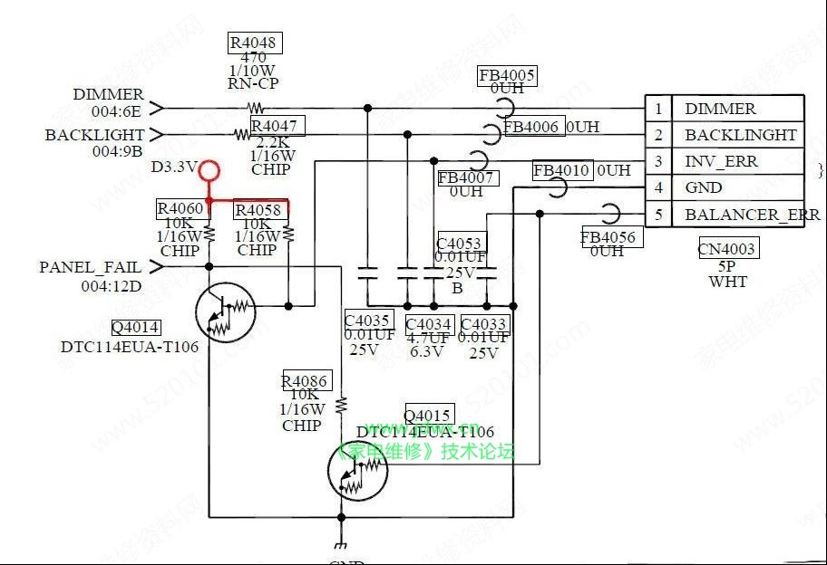 索尼KLV-40V300A液晶电视开机指示灯闪烁6次的检修思路