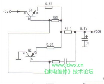 夏普40SF466A-BK液晶电视图像发白的检修思路