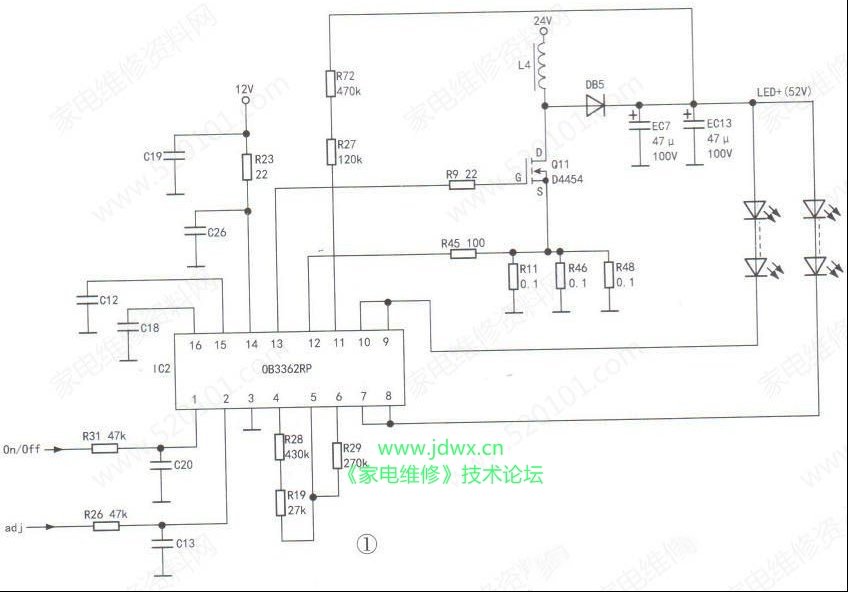 三洋32CE560液晶电视背光电路的检修思路
