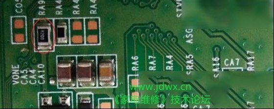 索尼KDL-55R580C液晶电视背光亮但黑屏的技改维修