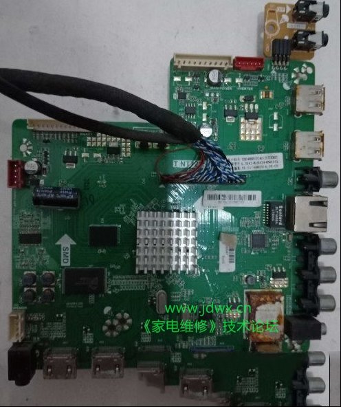 三洋55CE1100液晶电视声音断断续续的维修