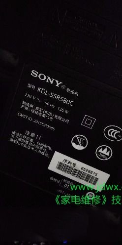 索尼KDL-55R580C液晶电视开机灰屏的维修总结