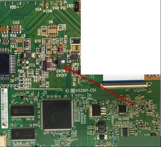 长虹LT52700FHD液晶电视（V520H1-L03显示屏）无图像