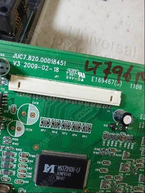 长虹LT19610液晶电视指示灯亮但不开机的维修