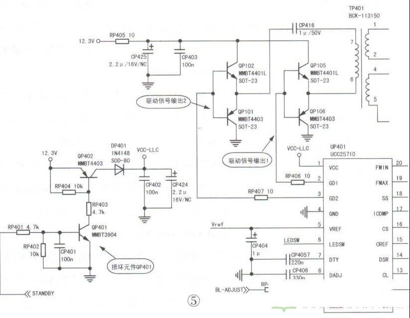 长虹50U1A液晶电视（ZLS58GiP机芯）图像闪烁的检修思路