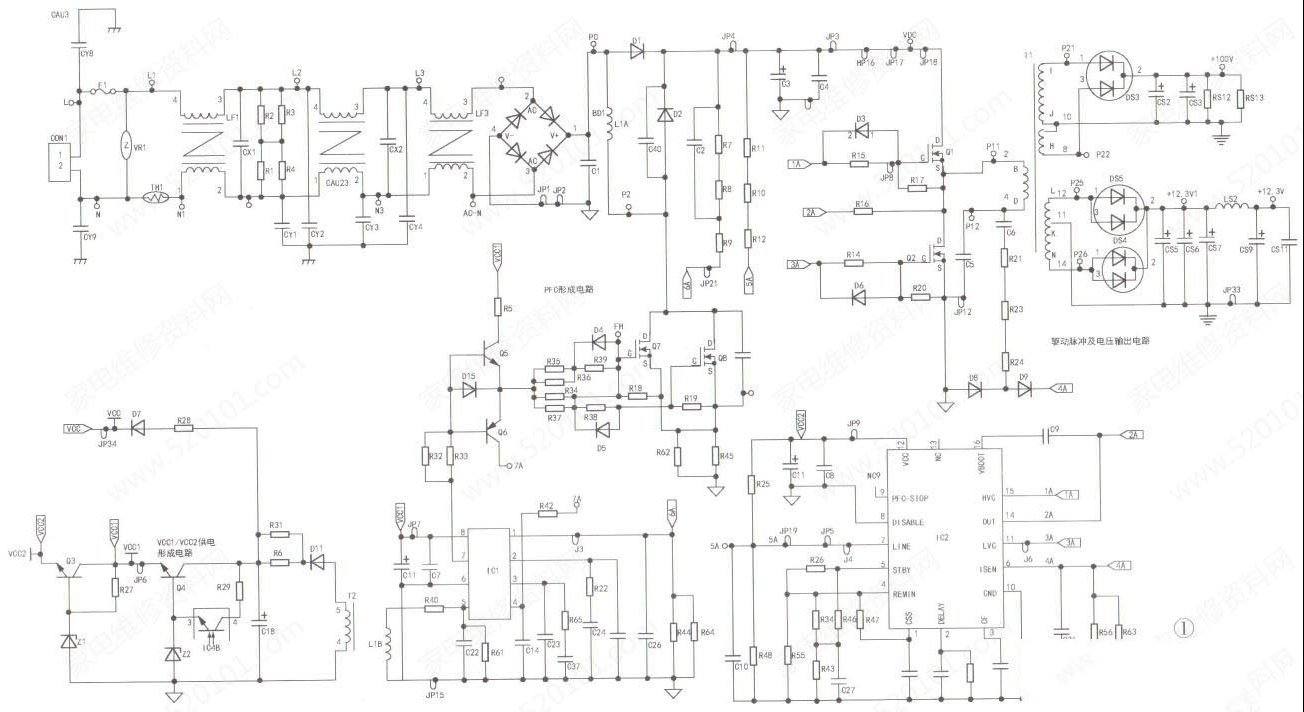 长虹55Q1F液晶电视不定时背光闪烁且伴音断断续续