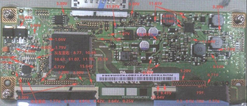 LC546PU2L01逻辑板关键点实测电压