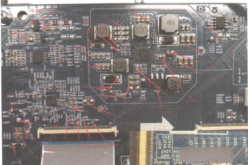 长虹JUC7.820.00182077主板逻辑电路关键点实测电压