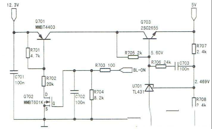 长虹UD49C600OiD液晶电视黑屏有声音的维修