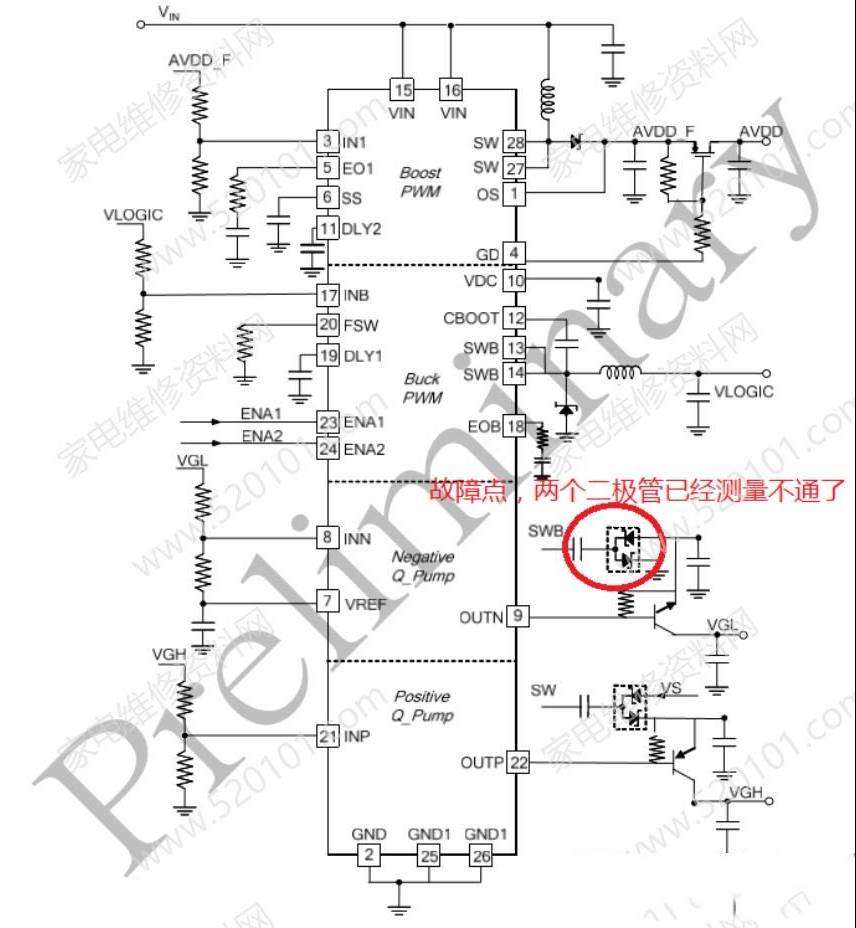 长虹LED32B2000C液晶电视开机灰屏的检修思路