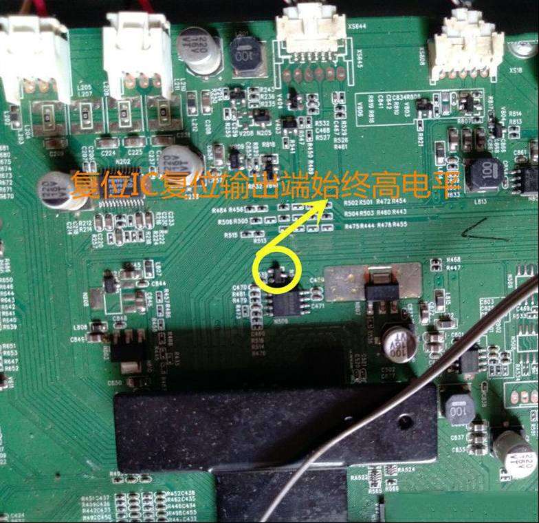 康佳LED42R7000PDE液晶电视遭雷击后开机没有反应