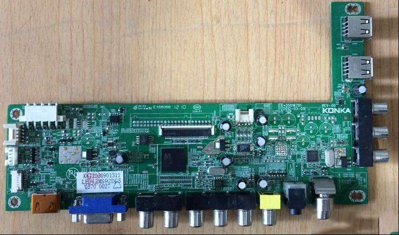 康佳LED42MS92DC液晶电视二次开机指示灯亮黑屏且无伴音