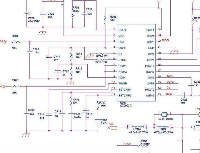 康佳LED42M3800NF液晶电视背光只亮一半的检修思路