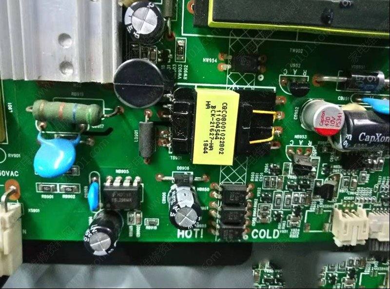 康佳LED55M5580AF液晶电视通电指示灯不亮的检修思路