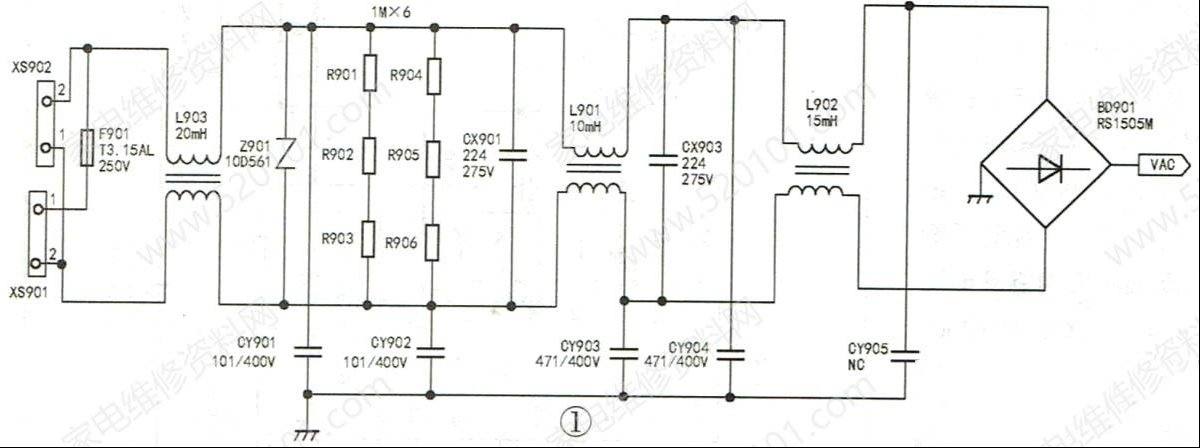 康佳LED32IS97N液晶电视开机没有反应指示灯不亮的维修
