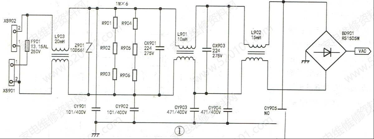 康佳LED42IS97N液晶电视一通电就烧保险的维修