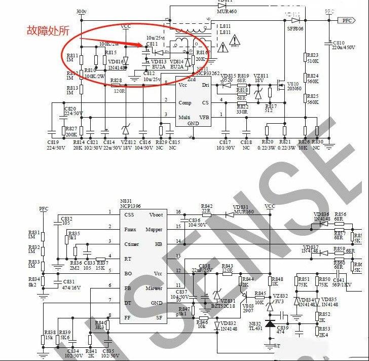 海信TLM40V66PK液晶电视有时不开机检修思路