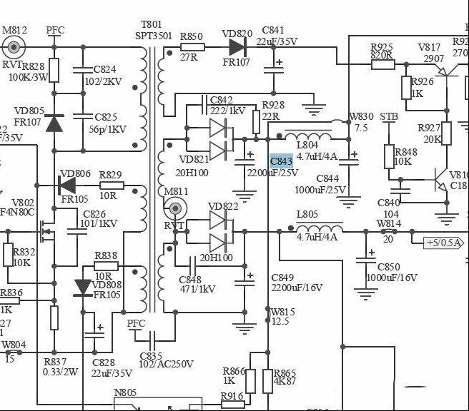 海信TLM26V68液晶电视开机蓝色指示灯亮但黑屏