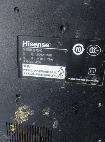 用飞线法修复海信LED32K20JD灰屏图像有蓝色条状故障